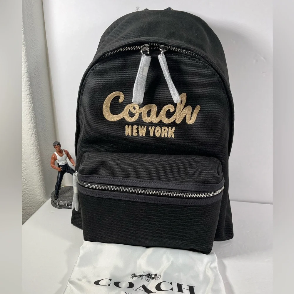 COACH Large Cargo Backpack Bag Black NWT - Picture 3 of 9